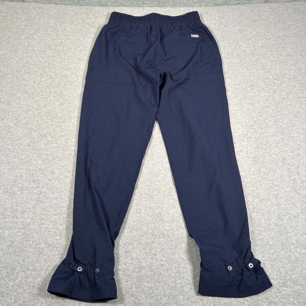 FIGS Scrub Pants Technical Collection Women XS Petite Navy Blue Snap Button NWOT - Picture 3 of 9